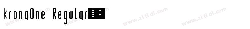 KronaOne Regular◆字体转换